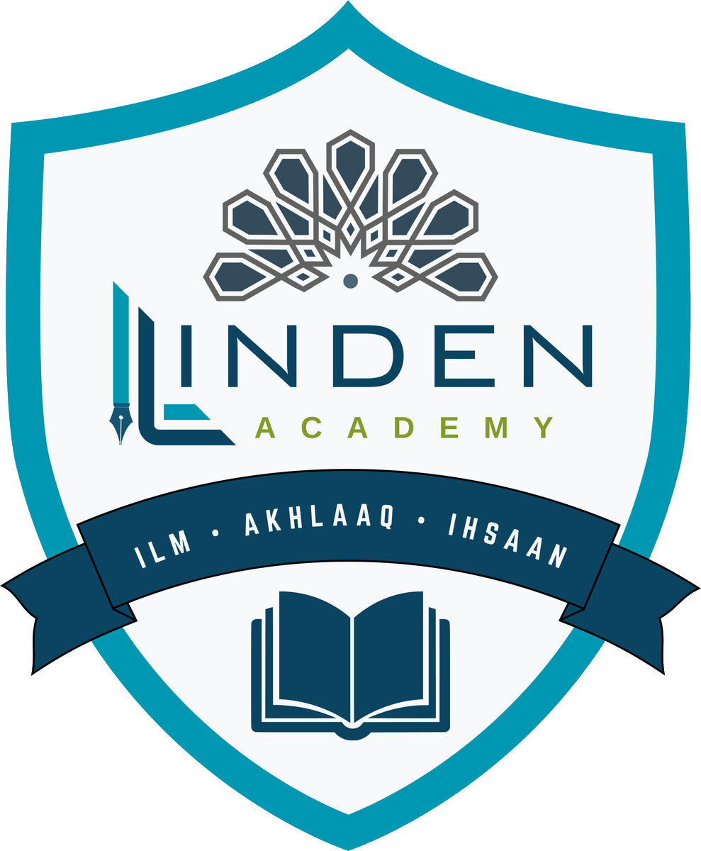 Linden Academy crest — Ilm, Akhlaaq, Ihsaan